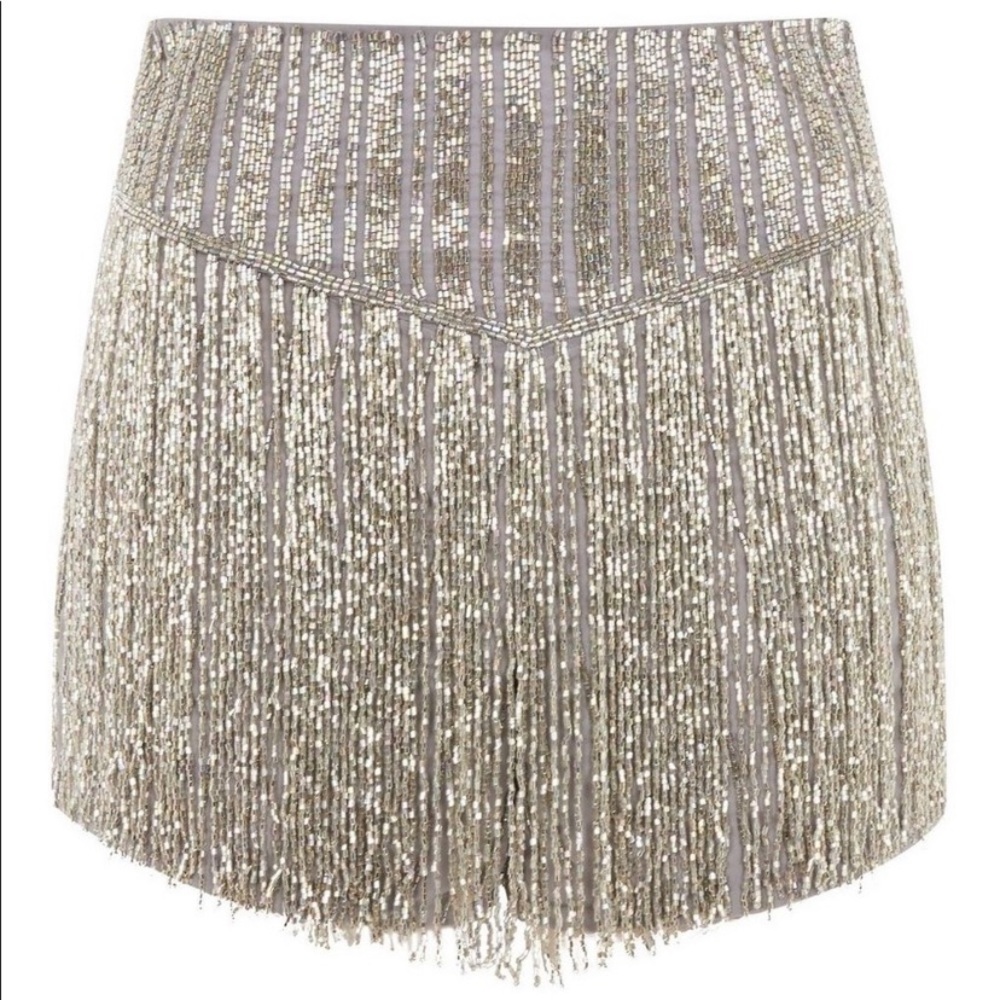 Top shop beaded shorts